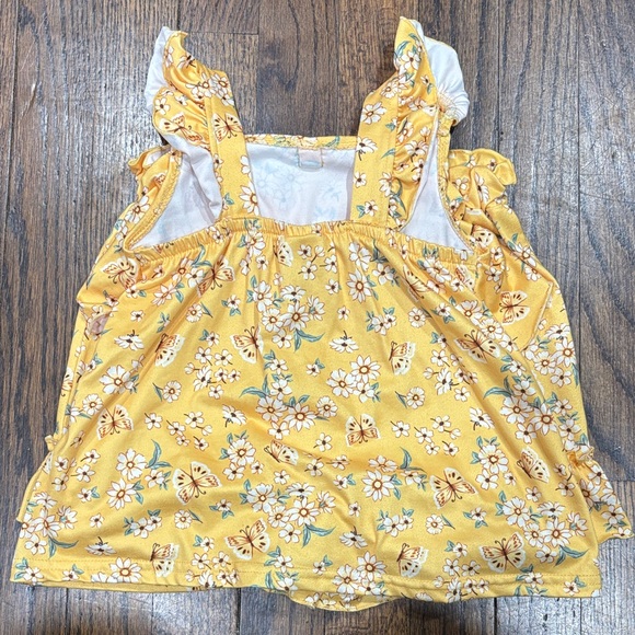 Little Lass girls Yellow Floral Ruffle Top and Shorts Set size 5 - Picture 6 of 6